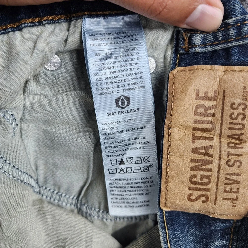 Signature by Levi Strauss & Co. Straight Jeans Mens 29x30 Blue Medium Wash 58988